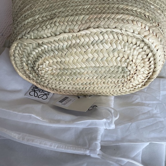 NEW Loewe Beach Tote Basket Bag Straw Leather - Picture 11 of 11